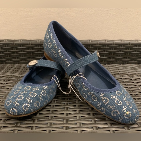 Guess Shoes - GUESS Mary Jane / Ballerina Flats•Blue Denim w/Embellishments•Sz 5 1/2•NWT
